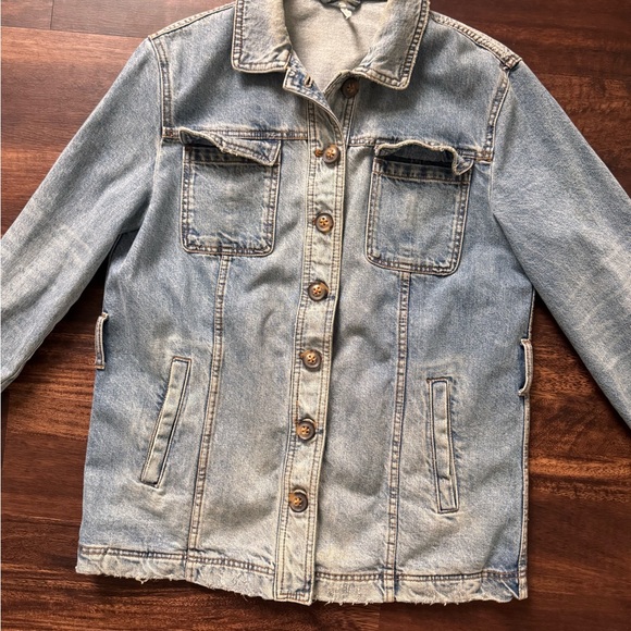 Free People Classic Blue Jean Jacket - Picture 5 of 7